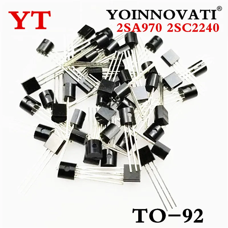 

100pcs 2SA970 2SC2240 TO92 (50PCS* 2SA970 +50PCS* C2240 ) TO-92 Bipolar Transistors - BJT NPN New And Original In Stock Wholesal