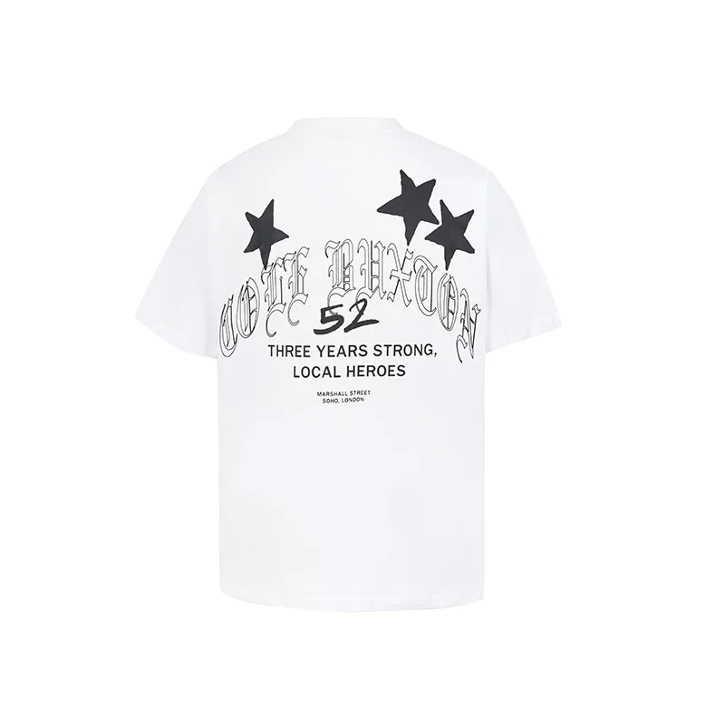 T-shirt oversize da uomo con stampa in sanscrito in cotone_voghion.com