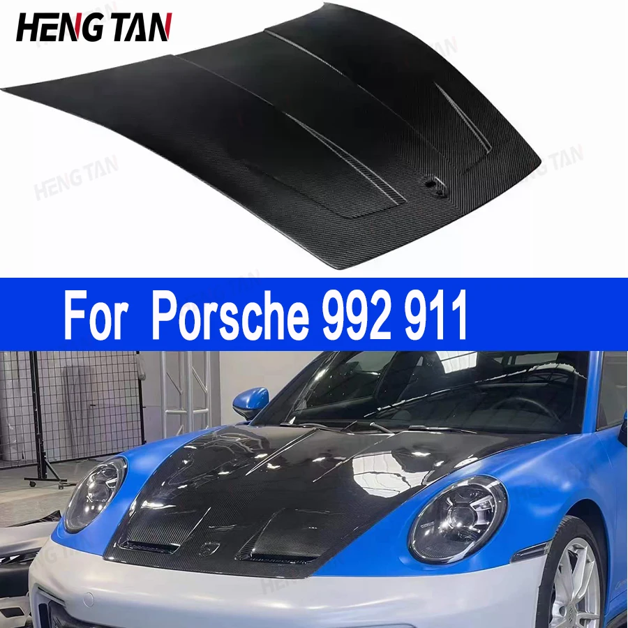 Per Porsche 992 911 Gt3 Style Dry Carbon Fiber Hood Coperchio Motore Copertura In Fibra Di Carbonio Coperchio Motore Sostituire L'Installazione