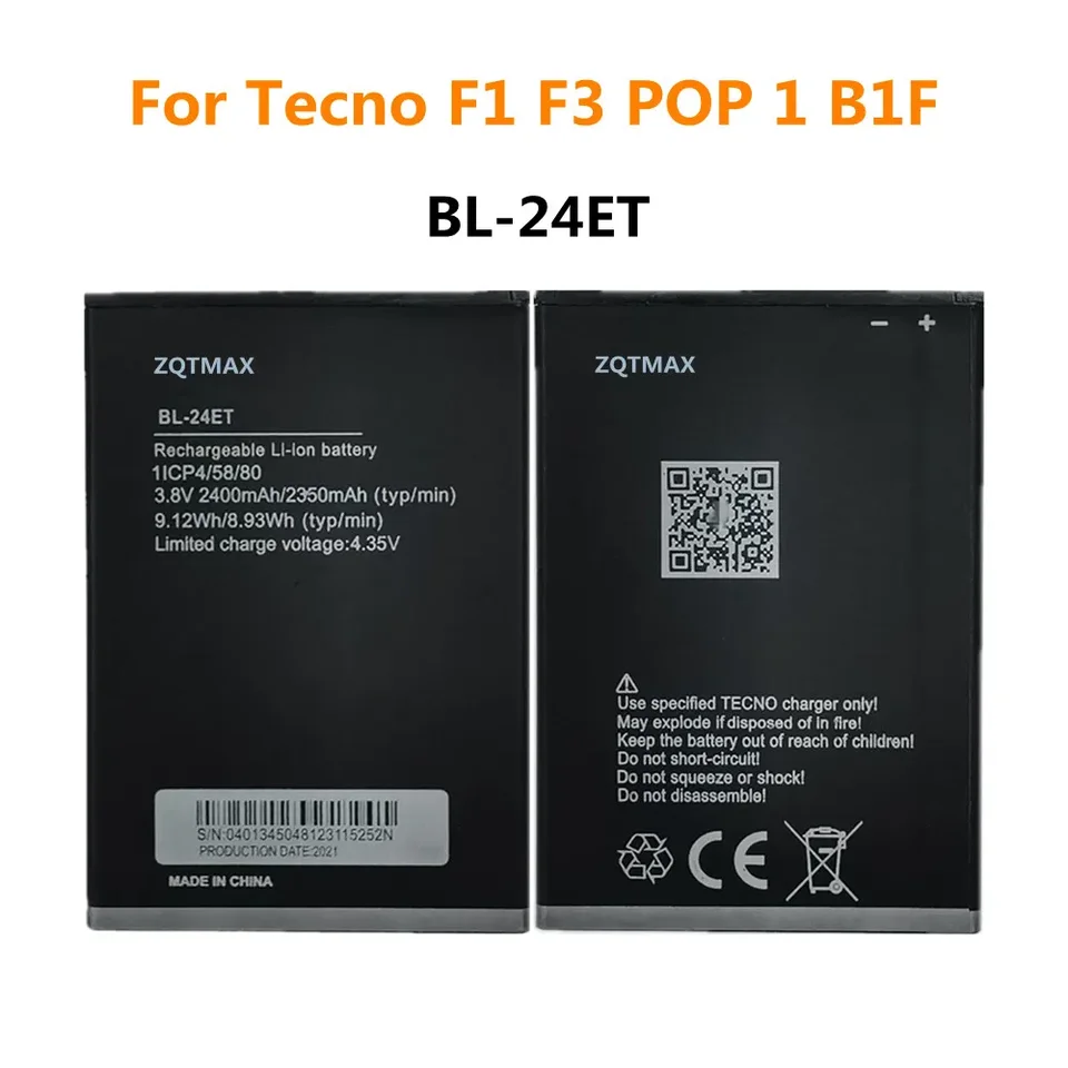 High Quality BL 24ET Battery For Tecno F1 F3 POP B1F BL-24ET