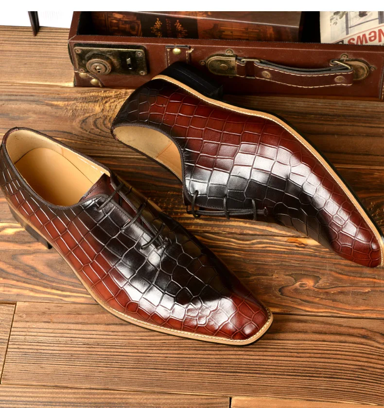 Men's casual leather shoes fashion 