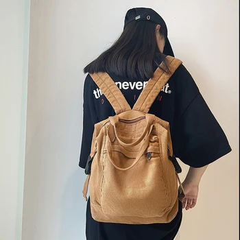 Borsa per computer ad alta capacità per giovani studenti universitari Borsa in tela alla moda Zaino da donna per riporre i viaggi