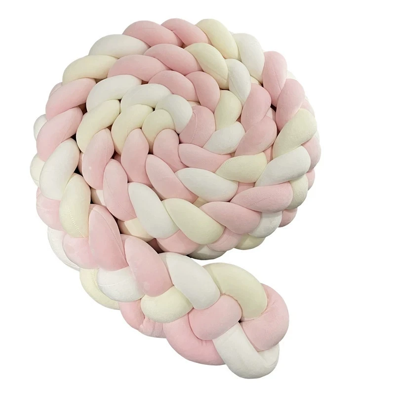 1-3.6M  침대 범퍼 수제 매듭 브레이드 직조 플러시 용 침대 보호대  방 장식