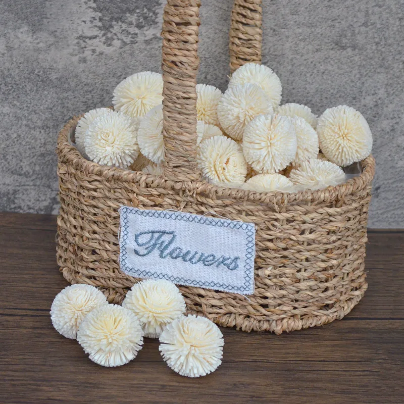 Chrysanthemum Sola Wood Flower for Fragrance Diffuser, Essential Oil Diffusing Accessories, Simulation Flower, 8.5/6/4.5cm 10Pcs