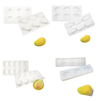 3D Mango Design Silicone Cake Molds Party Pastry Bakeware Fruit Mousse Cake Mould Kitchen Food Grade Dessert Baking Tools