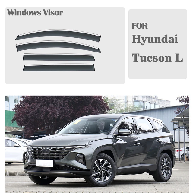 Visières de fenêtre pour Hyundai 4.3 son Tu-són Ntage LWB 2022 2023 2024,  déflecteurs de pluie de vent de fenêtre de voiture, abris AwO2, accessoires  de voiture - AliExpress