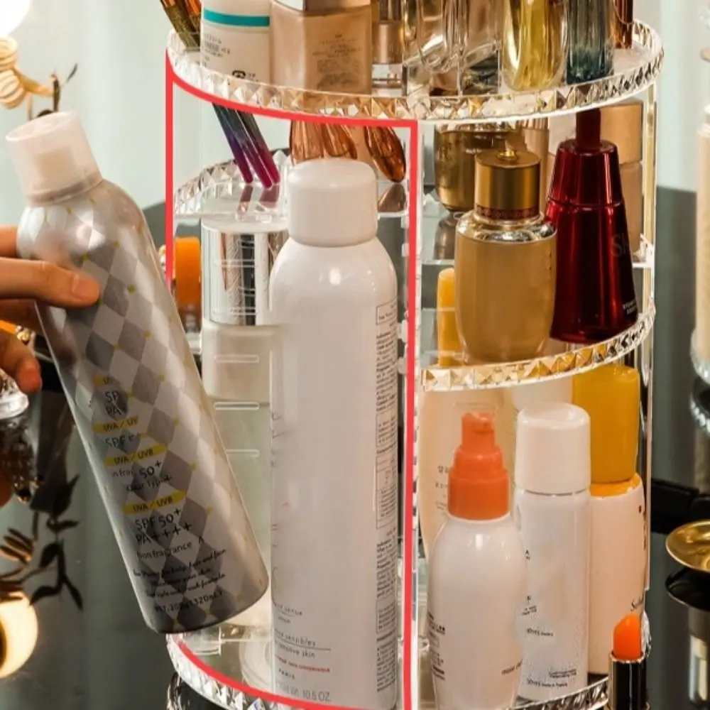 Space Saving Rotating Display Stand 360 Degree Rotating Large-capacity Desktop Storage Rack Durable Adjustable