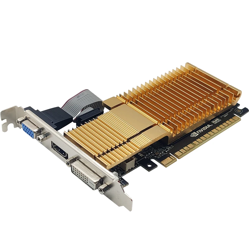 Asl-nvidia Placa Gráfica Geforce gt 710 2gb Gddr3 64bit Pci Express 2.0 Placa de Vídeo para Computador pc Compatível com Hdmi Dvi Vga - Imagem 5