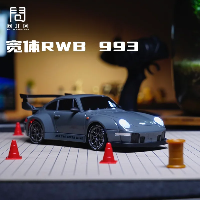 NEW 1/24 GTR 4WD Throttle LED Light High Speed RC Car Advanced Drift Car Model Gift Toy 4