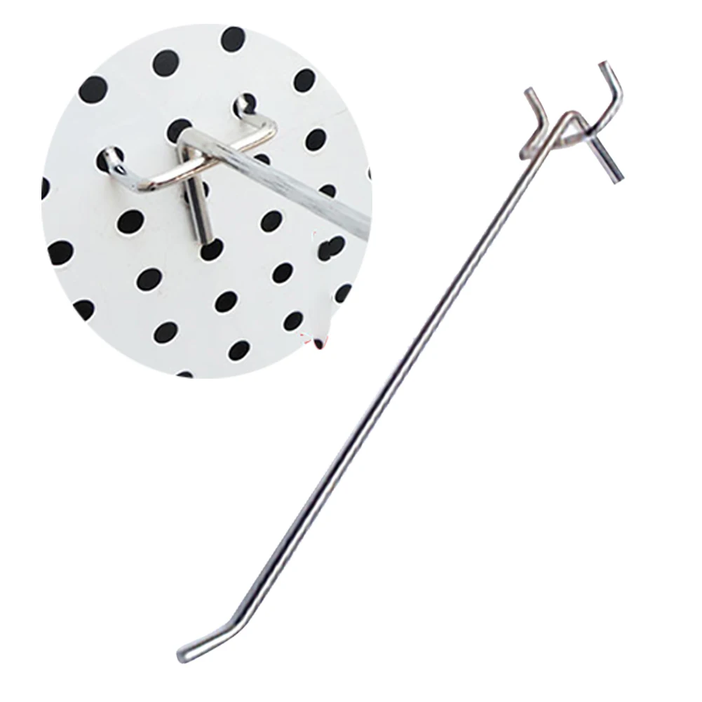 20Pcs Storage Organization Scaffalature Home Ganci Per Pannelli Forati In Acciaio Al Manganese Garage Workshop Hanging Tool Retail Shop Montaggio A Pa