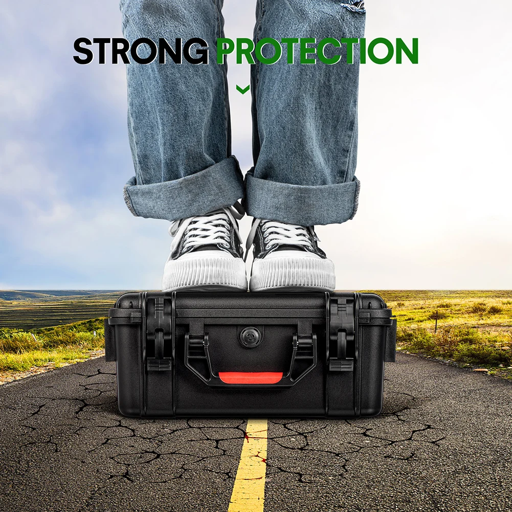 Portable PP Box Waterproof Protective Box Big Capacity Soft Lining Hard Case Strong Bearing Console Controller Accessories 5