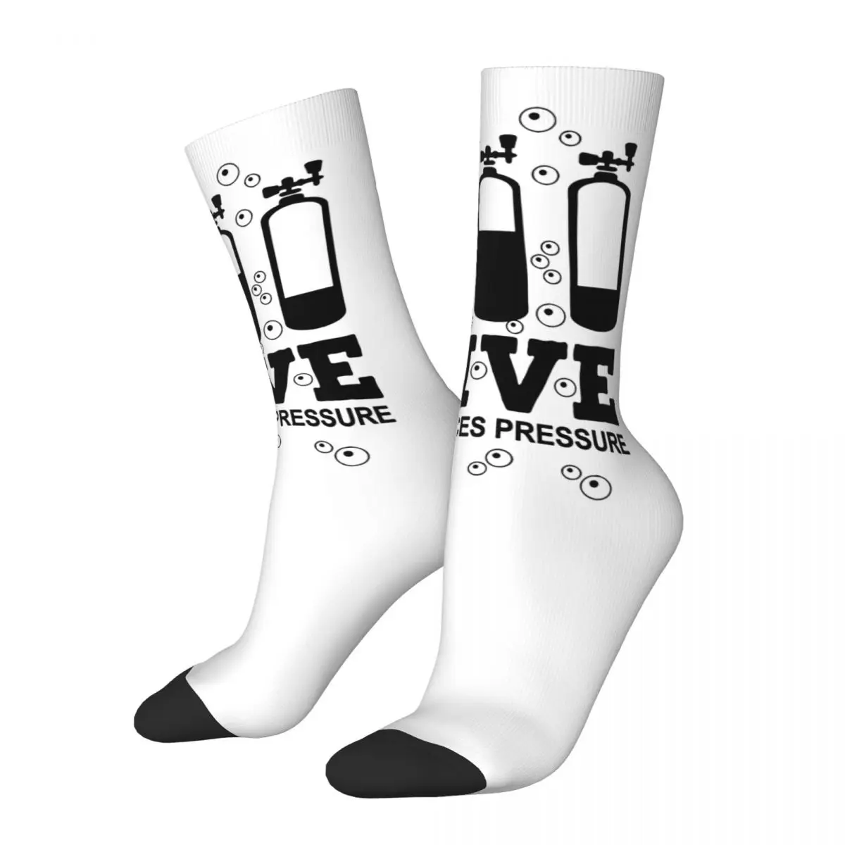 

Retro Scuba Diving Basketball Socks Dive Diver Polyester Long Socks for Unisex