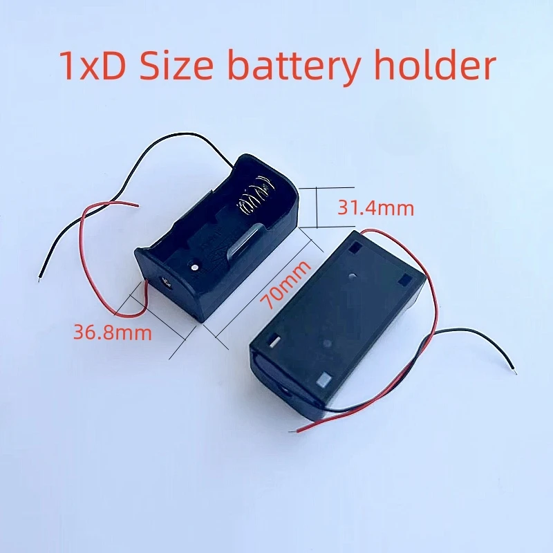 DIY Battery Holder 1/2/3/4/8 Slots D Size Battery Holder Cell Wires Durable Case Rechargeable Case Battery Holder Battery Box Battery Case