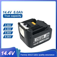 Pour Makita 14.4V 6Ah Batteries d'outils électriques rechargeables 4S2P 18650 batterie Li-ion pour Makita 14.4V BL1460 BL1430 1415 194066-1 2