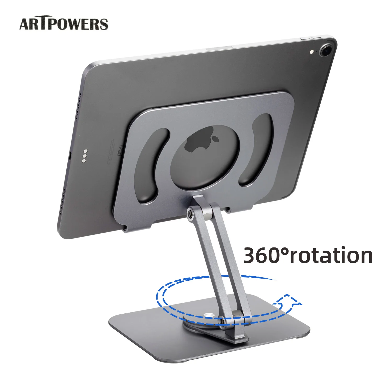 Artpowers 360° Rotation Metal Desk Tablet Pad Stand Holder Support for iPad Apple Huawei Kinder Laptop Notebook Accessories