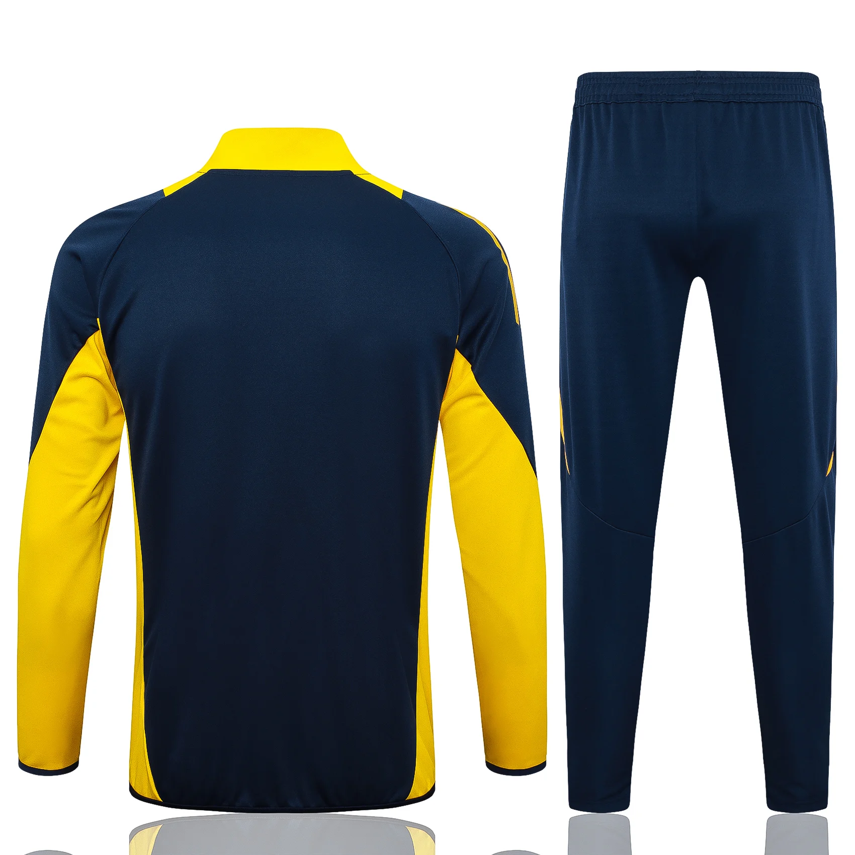 Adidas Soccer Jerseys Men Trendy Slim-fit Full-sleeved Stretchable Fashionable Zippered Football Training Suit Sets Blue
