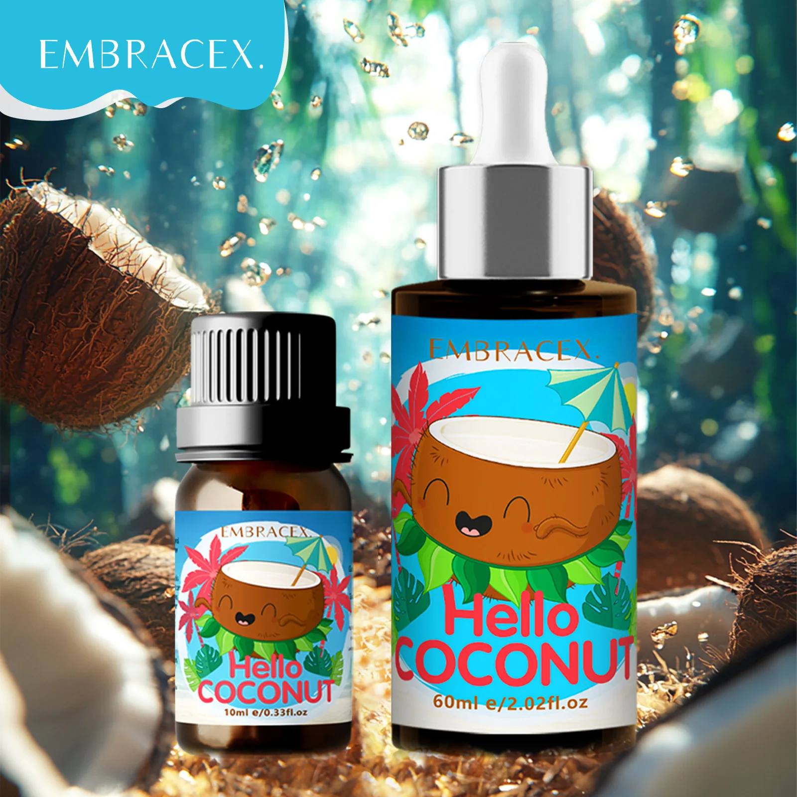 10ml 60ml Coconut Oil Coconut Essential Oils Kokos Perfume Coco Parfum Long Lasting Perfume Candles Making Summer Fragrance Gift