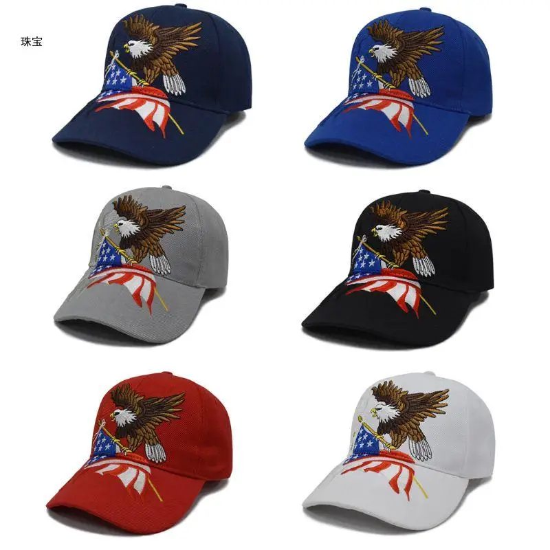 

X5QE Unisex 3D Embroidered Patriotic Clutching American Baseball Hip