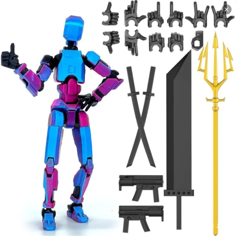 Action Figure Birthday Gift Dummy 13 Action Figure Assemble Well Titan Multi-articular Robot 3D Printer Movable Stress Relief Decompression