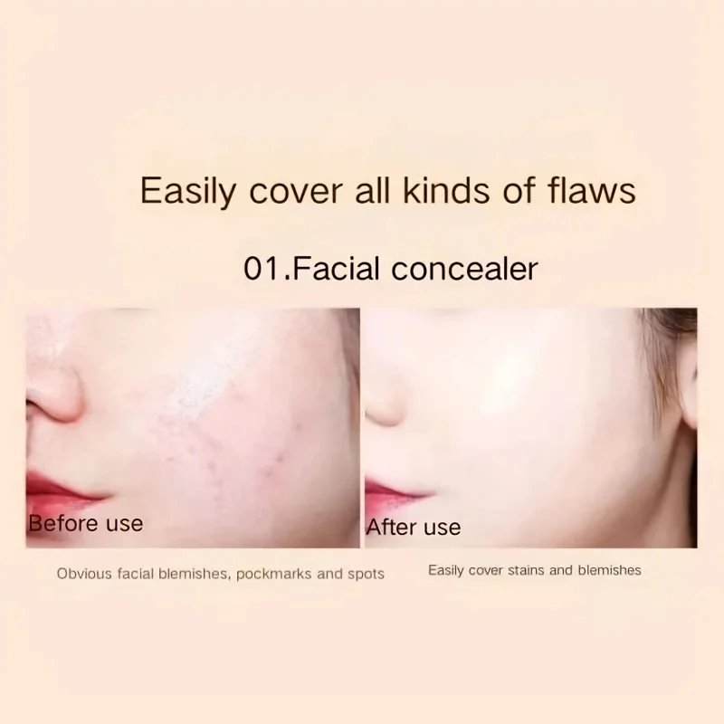 Waterproof Full Coverage Concealer for Tattoos Scars Long Lasting Cover Up Natural Finish Foundation for All Skin Tones & Types concealer foundation