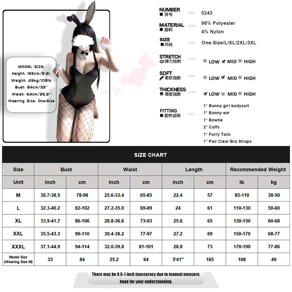 Bunny Girl Faux Leather Set Rabbit Woman Costume Comic Show Cosplay women lingerie women lingerie set