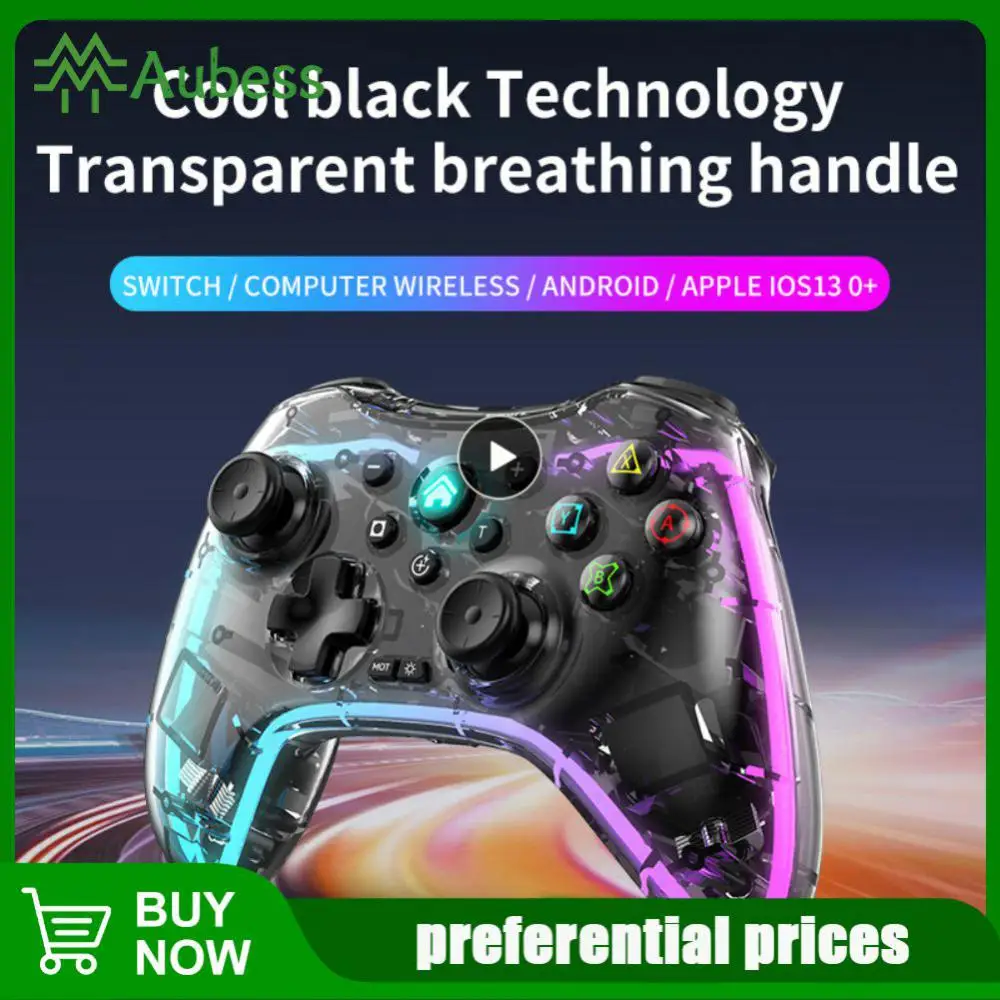 Switch Game Handle Switch Maniglia Luminosa Trasparente Rgb Dazzling Android Phone Handle