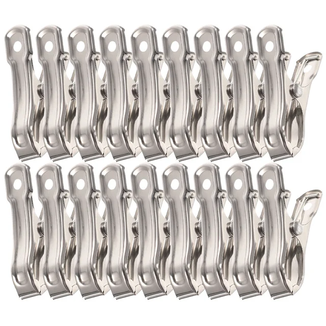 30 Db Rozsdamentes Acél Üvegházhatású Klipek Paplanjogosok Szárítókeret Rögzítő Kerti Szárító Bilincsek Nagy Törülköző Fogasok