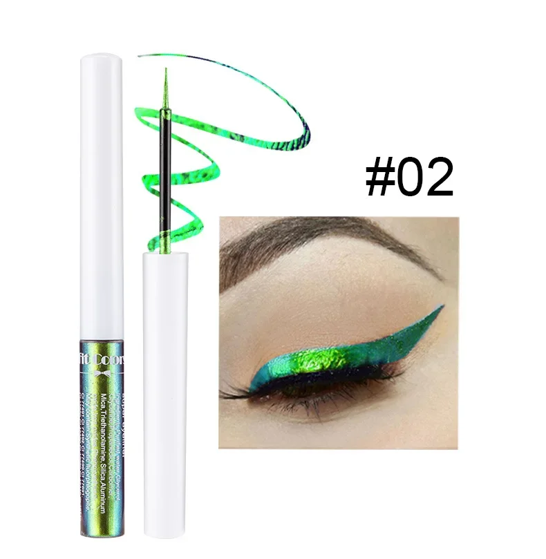 6 Color Chameleon Liquid Eyeliner Waterproof Long Lasting Diamond Glitter Metallic Shiny Eyeshadow Phantom Stage Makeup Cosmetic