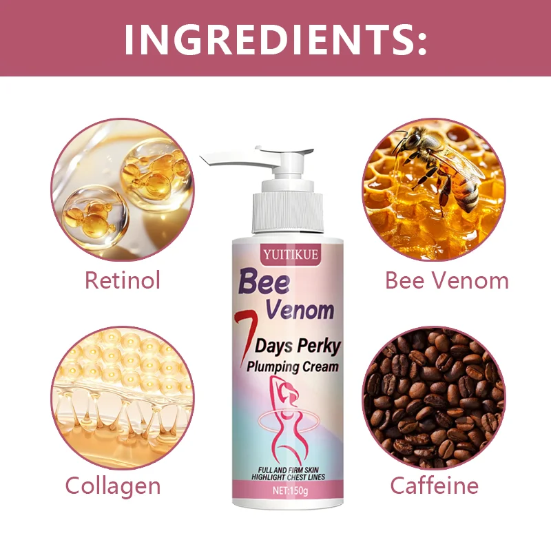 Bee Venom 7-Day Firming and Plumping Cream: Firms the skin and enhances the chest contours