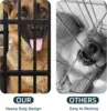 54 inch Heavy Duty Indestructible Dog Crate, Escape Proof Dog Cage Kennel with Lockable Wheels, High Anxiety Double Door 5