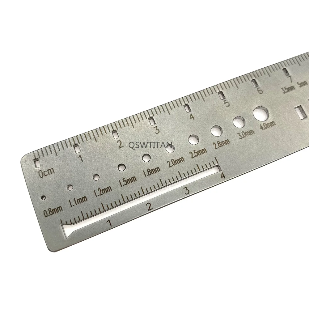 Orthopedic Instruments Orthopedic Measuring Ruler for Kirschner Wire Drill Screw Plate Measuring Diameter