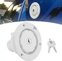 Remplacement de bouchon de verrouillage de boîtier d'entrée d'eau douce de RV avec 2 clés accessoires de bouchon de remplissage d'eau de caravane de camping-car pour Fiamma 1