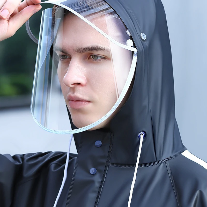 Men's Women's Fashion Raincoat Adult Waterproof Poncho Yellow Motorcycle Raincoat Suit Travel Hiking Rain Jacket Pants Rain Gear