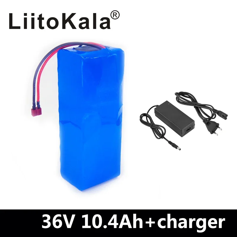 

LiitoKala 36V 10.4AH Electric Bike Battery Built in 20A BMS Lithium Battery Pack 36 Volt with 2A Charge Ebike Battery