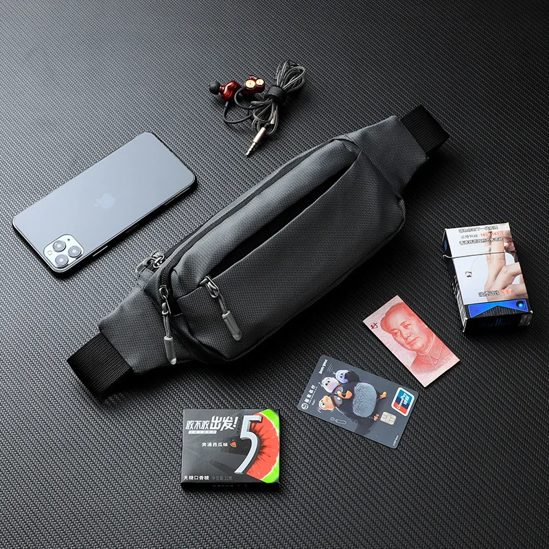QUESHARK 4 Pockets Large Capacity Outdoor Sports Waist Bag Waterproof Close-fitting Running Bag Anti-theft Cash Register Bag 2