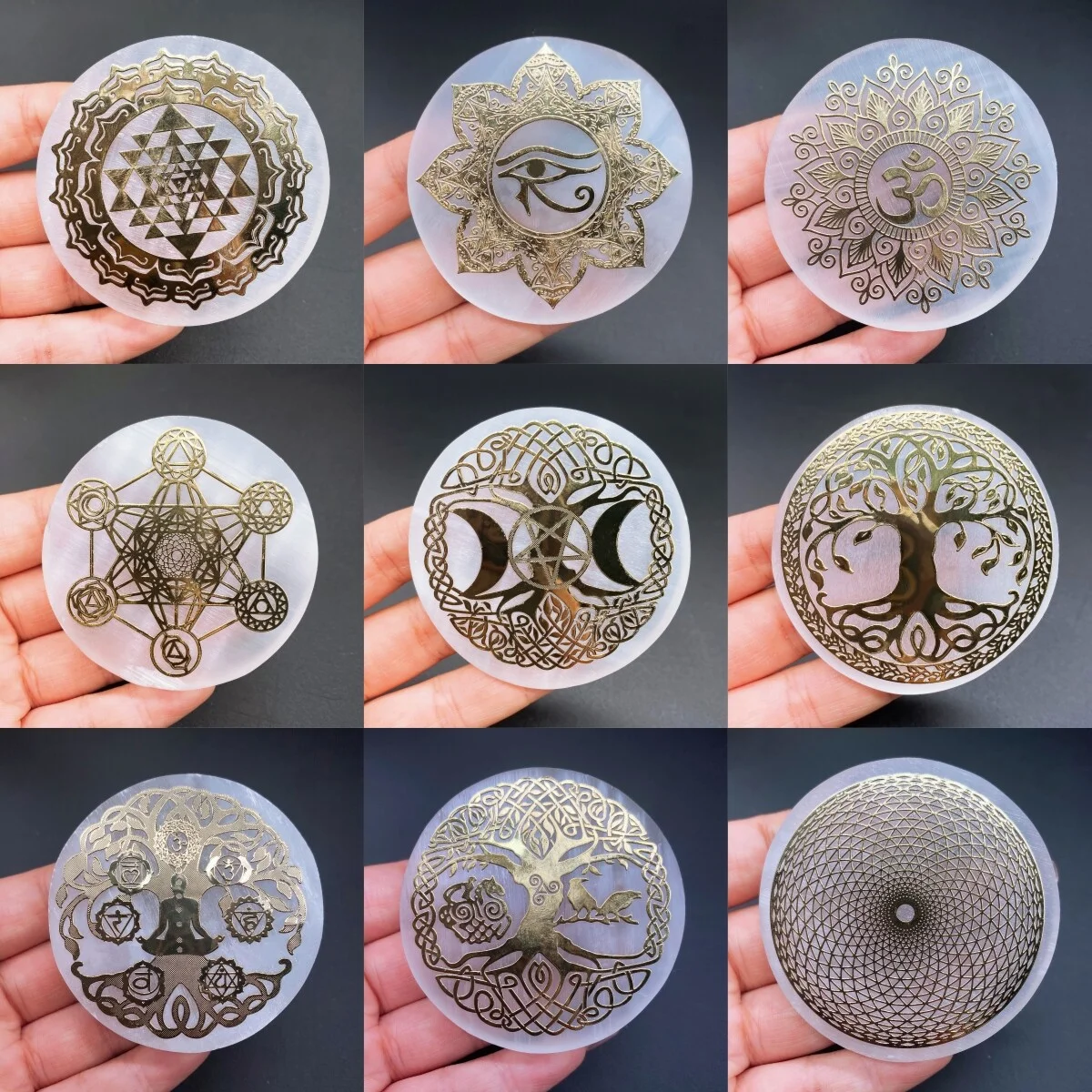 Crystal Selenite charging plate 6