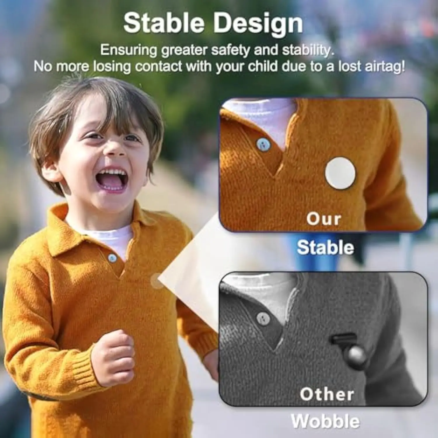 2-Pack Hidden AirTag Cases With Safety Pin For Kids (Gray & Pink)