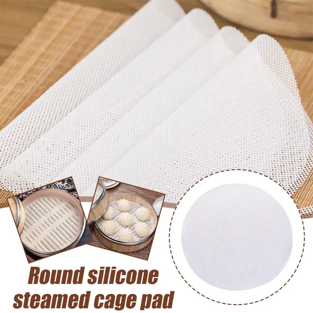 5Pcs Küche Nicht-stick Dampfer Tuch Rund Silikon Dampfer Tuch Gedämpfte Mantou Matte Küche Zubehör Durchmesser 24/30/34/40/48cm – Detail 1
