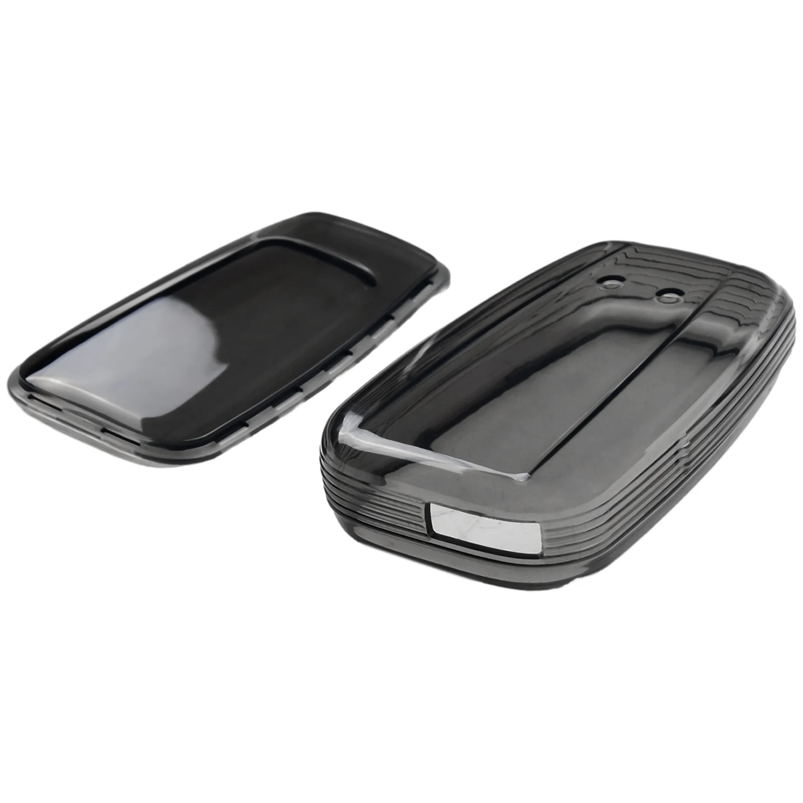 

1PCS Key Case TPU Black Transparent Durable&Lightweight Simple Installation Key Fob Case Cover For Automobile Truck Van