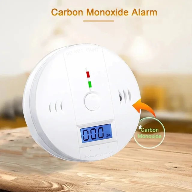 Carbon Monoxide Alarm Smoke Alarm Co Detector LCD Display Alarm Home Wireless Toxic Gas Leak Detector Fire Sound Alarm 3