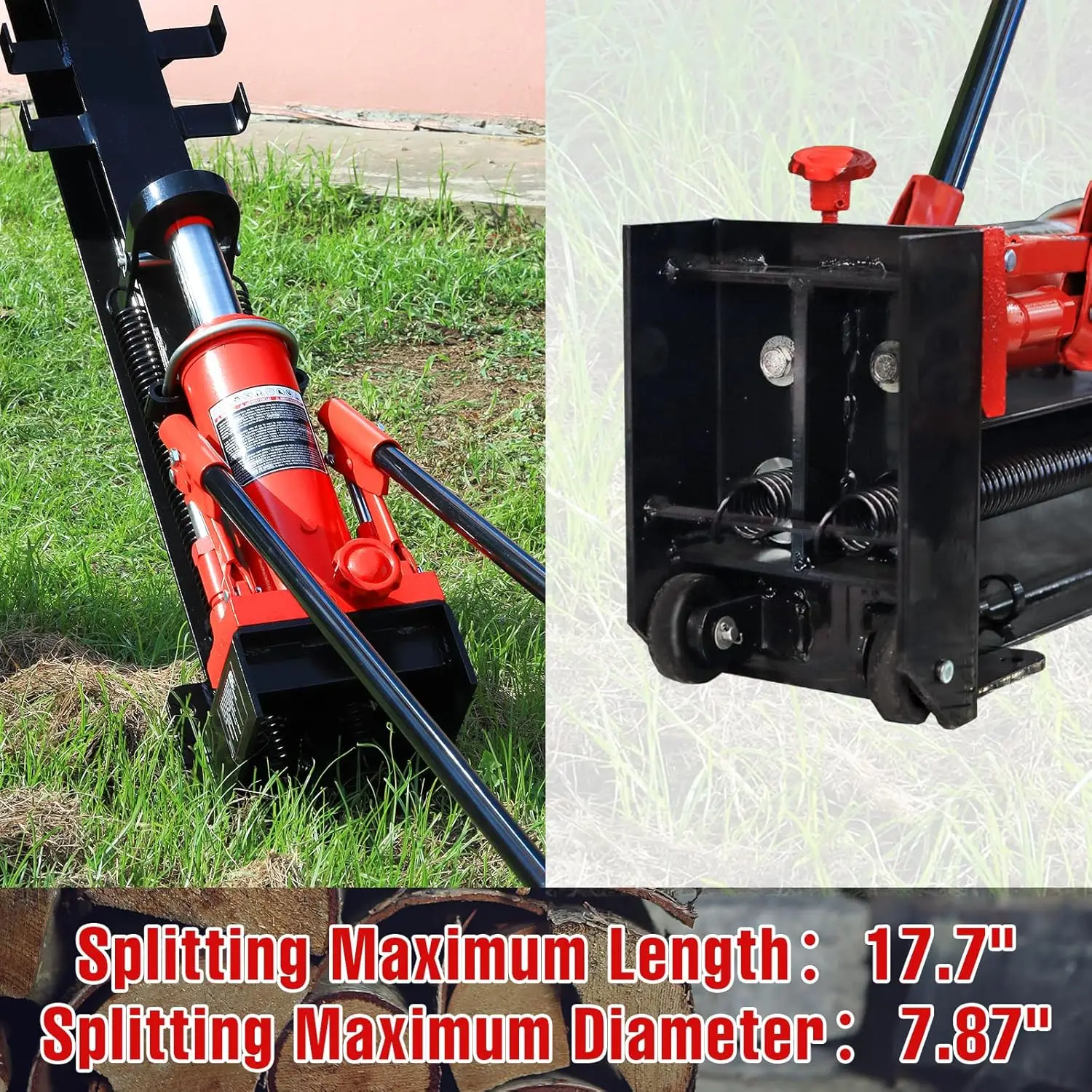 ATGS012 Torin Hydraulic Log Splitter: Durable Manual Wood Splitter with Horizontal Full Steel Beam Labor-saving Machine