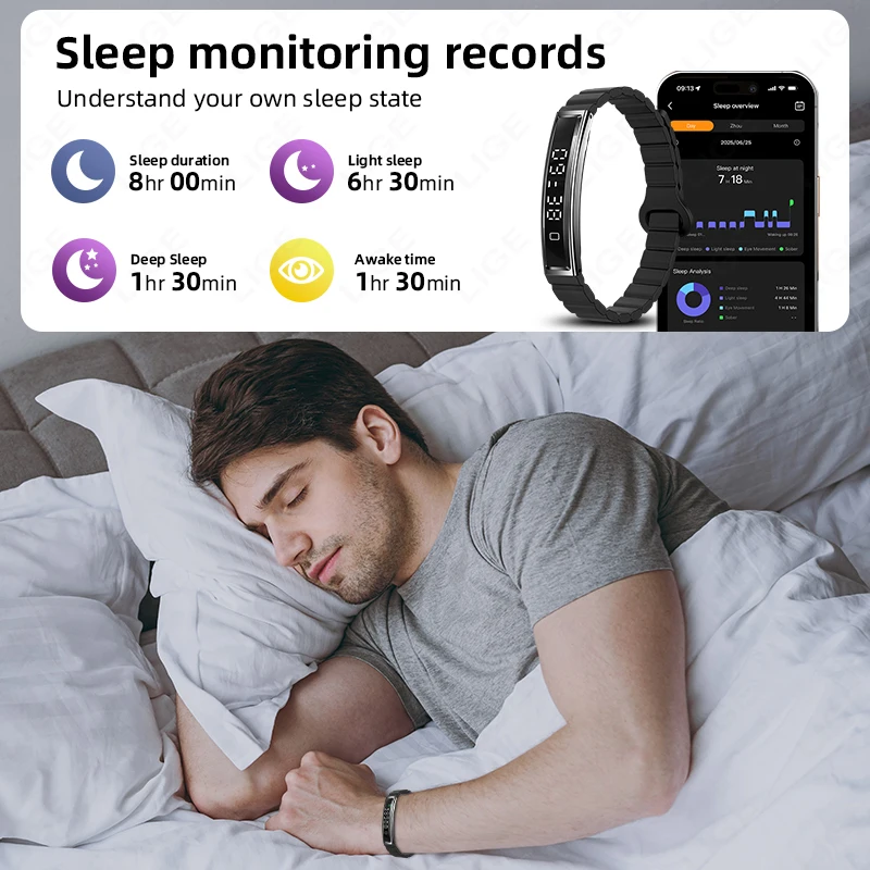 LIGE Sport Fitness Tracker Smart Bracelet Heart Rate Blood Oxygen Sleep Monitor Watches Call Reminder Smartwatch Pedometer Band