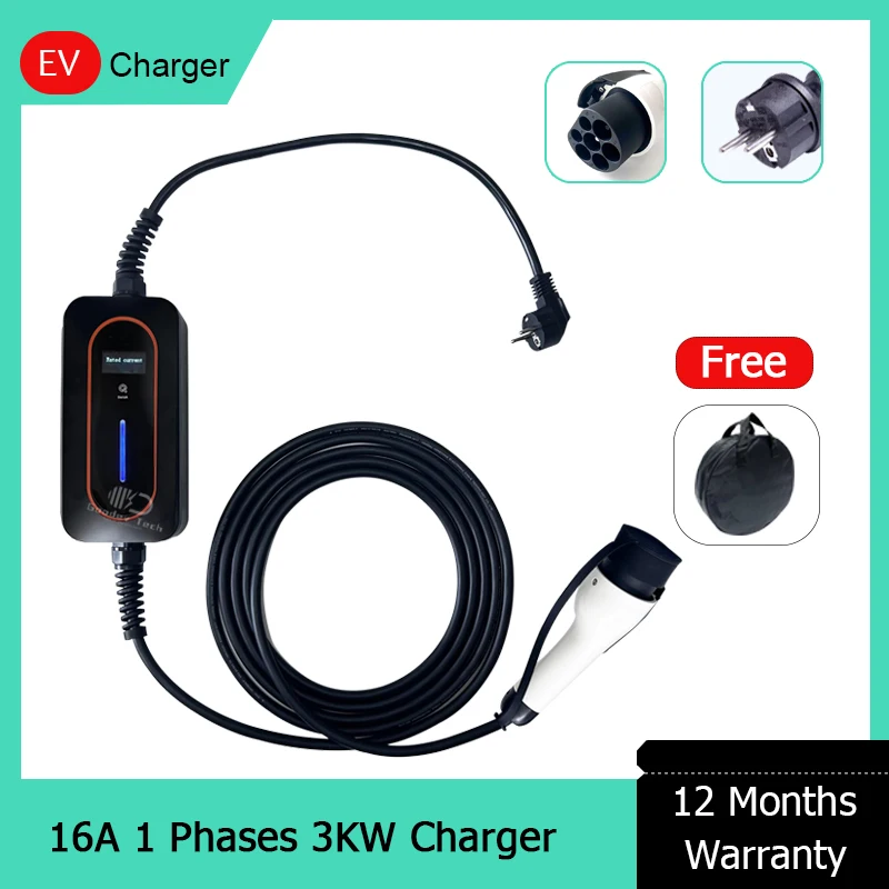 

Level 2 EV Home AC Charging Box 8A 10A 13A 16A 32A 3.5KW 7KW GBT Electric Vehicle Charger For VW BYD ID 4 6