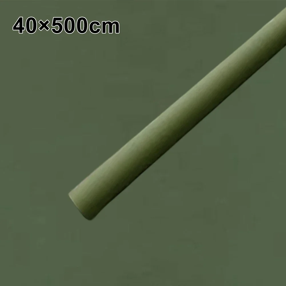 1 Roll PVC Waterproof Sticker Matte Green Cabinets Desktop Door Furniture Refurbished Decorative Film Self-adhesive Wallpaper