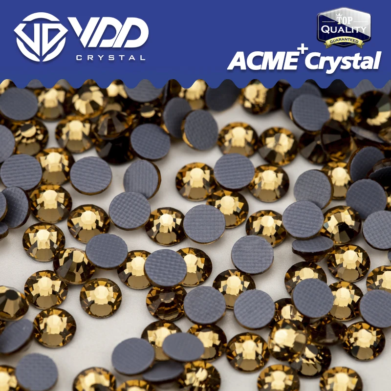 VDD 004Jonquil/005Citrine/006Topaz/007Lt.C.Topaz/008Smoked Topaz/058Golden Shadow ACME+Series Glas-Hotfix-Strasssteine Kristall – Detail 5