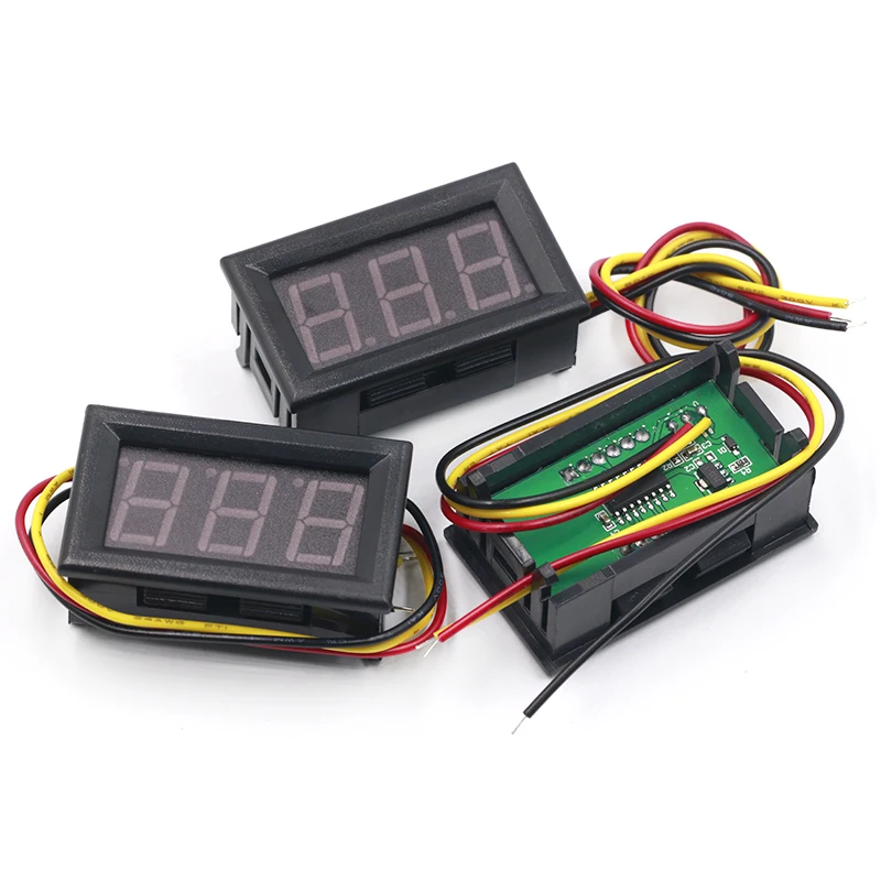 0.56 Inch Mini Red Green Blue LED Display Panel Voltage Meter Voltmeter Home Use Voltage 3 Three Digital DC 4.5V 30V 2 / 3 Wires digital voltmeter