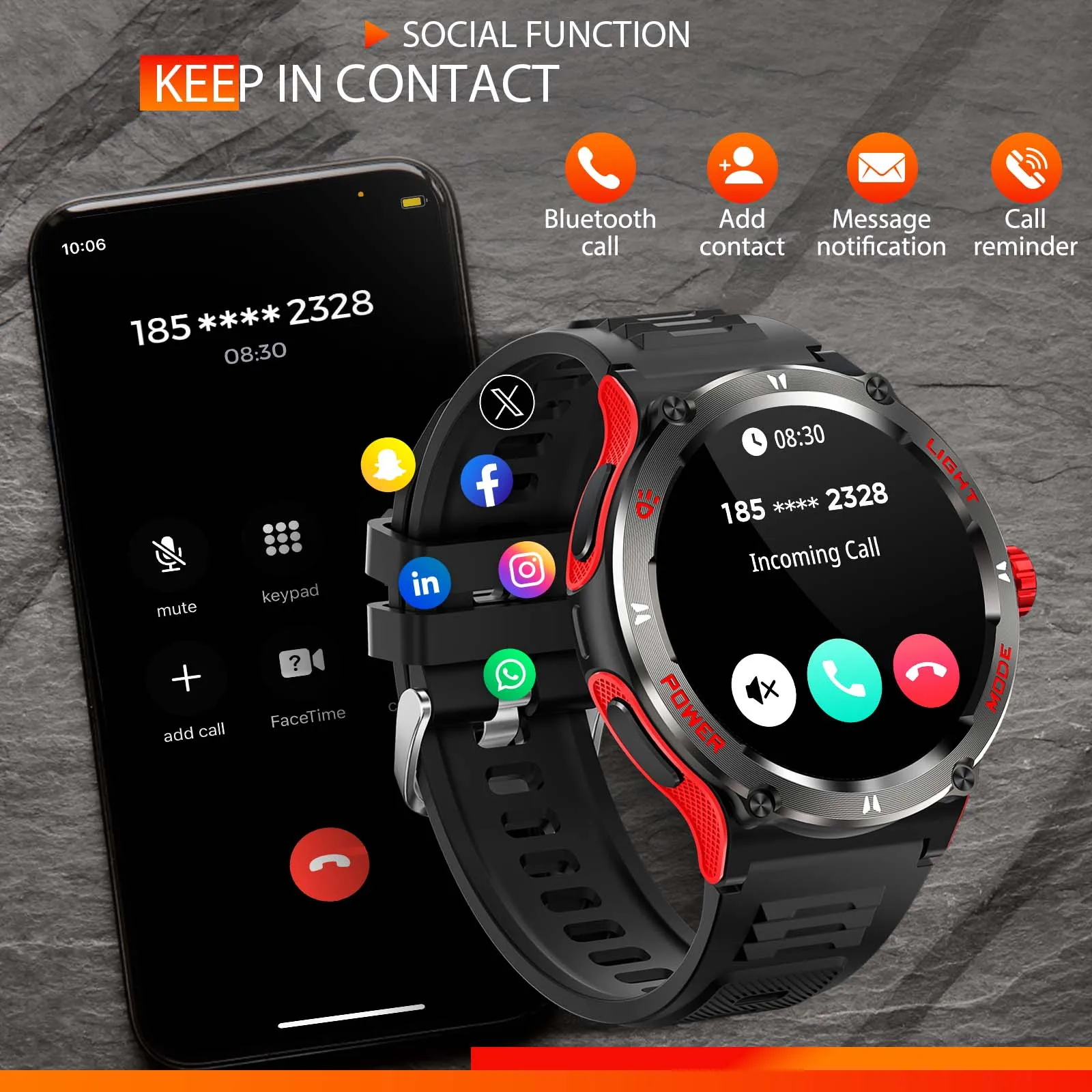 LaNikar Smart Watch 3ATM Waterproof 1.53 4