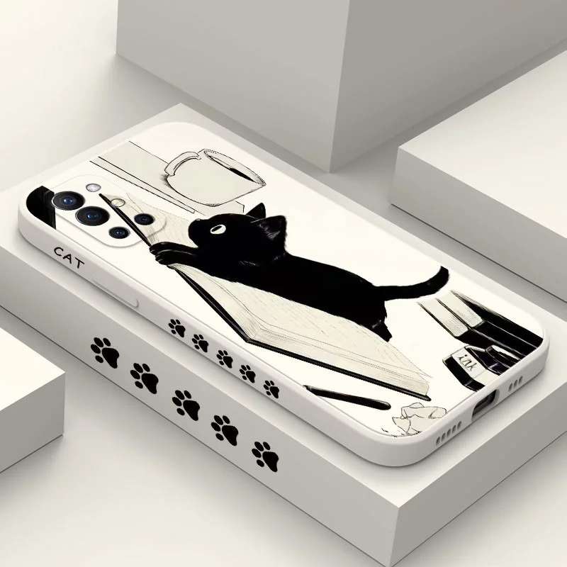 Naughty Cat Liquid Silicone Phone Case - Premium Protective Cover