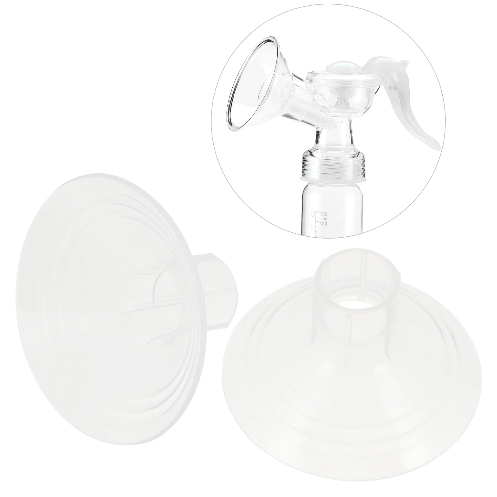 2 Pcs Breast Pump Pads Pumps Women Parts Accessories Component Anti Backflow Silica Gel Silicone Replacements Reusable