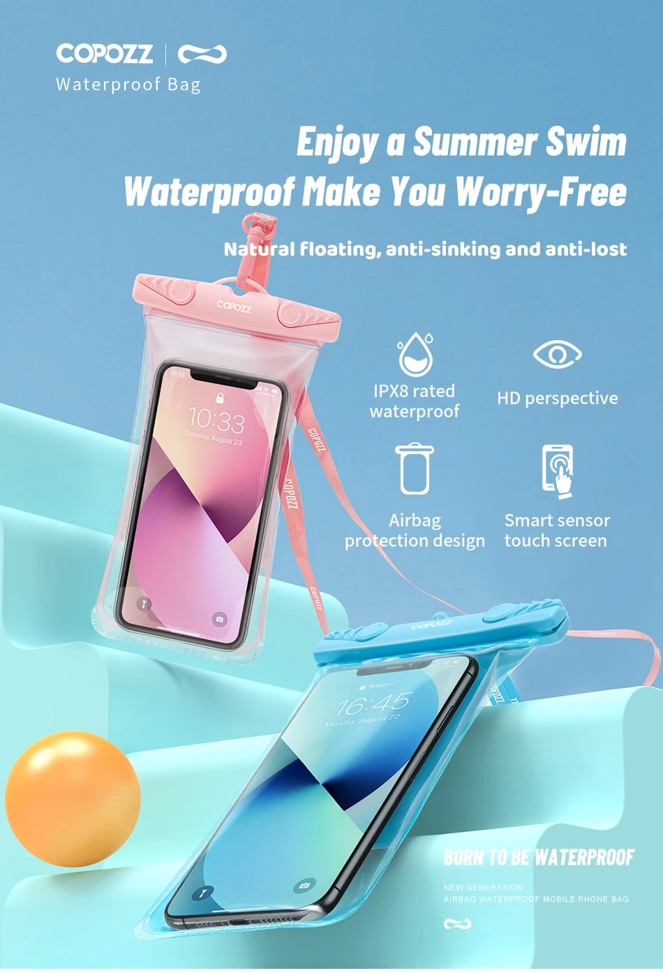 Waterproof touchscreen Phone Case